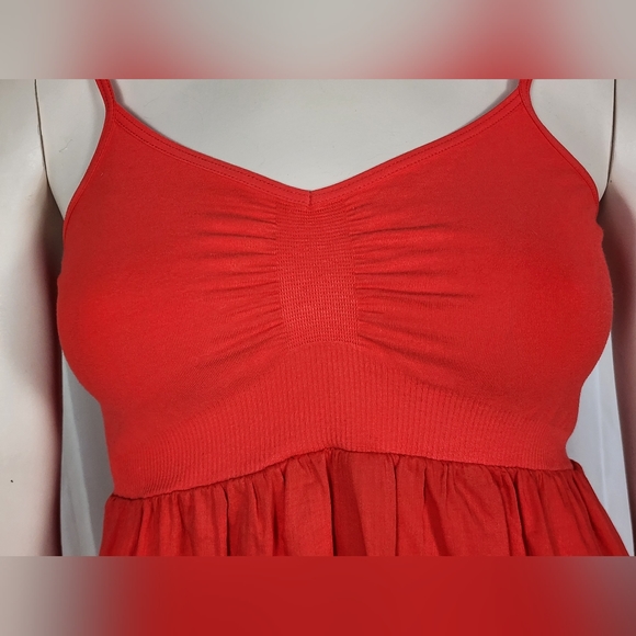 Theory red cami bra top babydoll tank top sz M/L - Picture 2 of 5